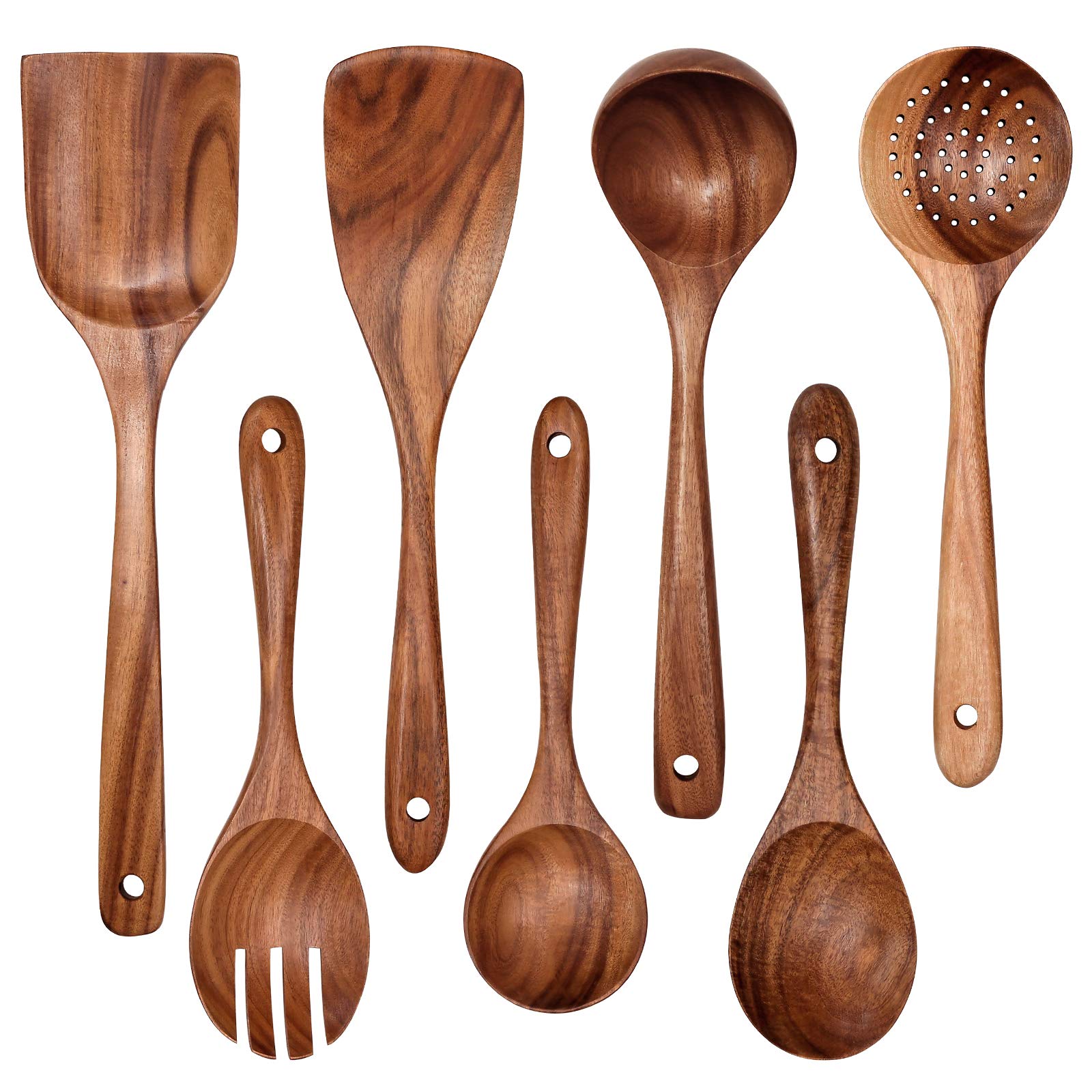 YYLTJR teak salad spoon for light mixing and elegant serving