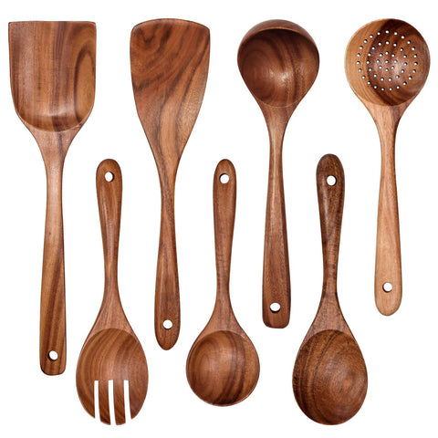 YYLTJR teak salad spoon for light mixing and elegant serving