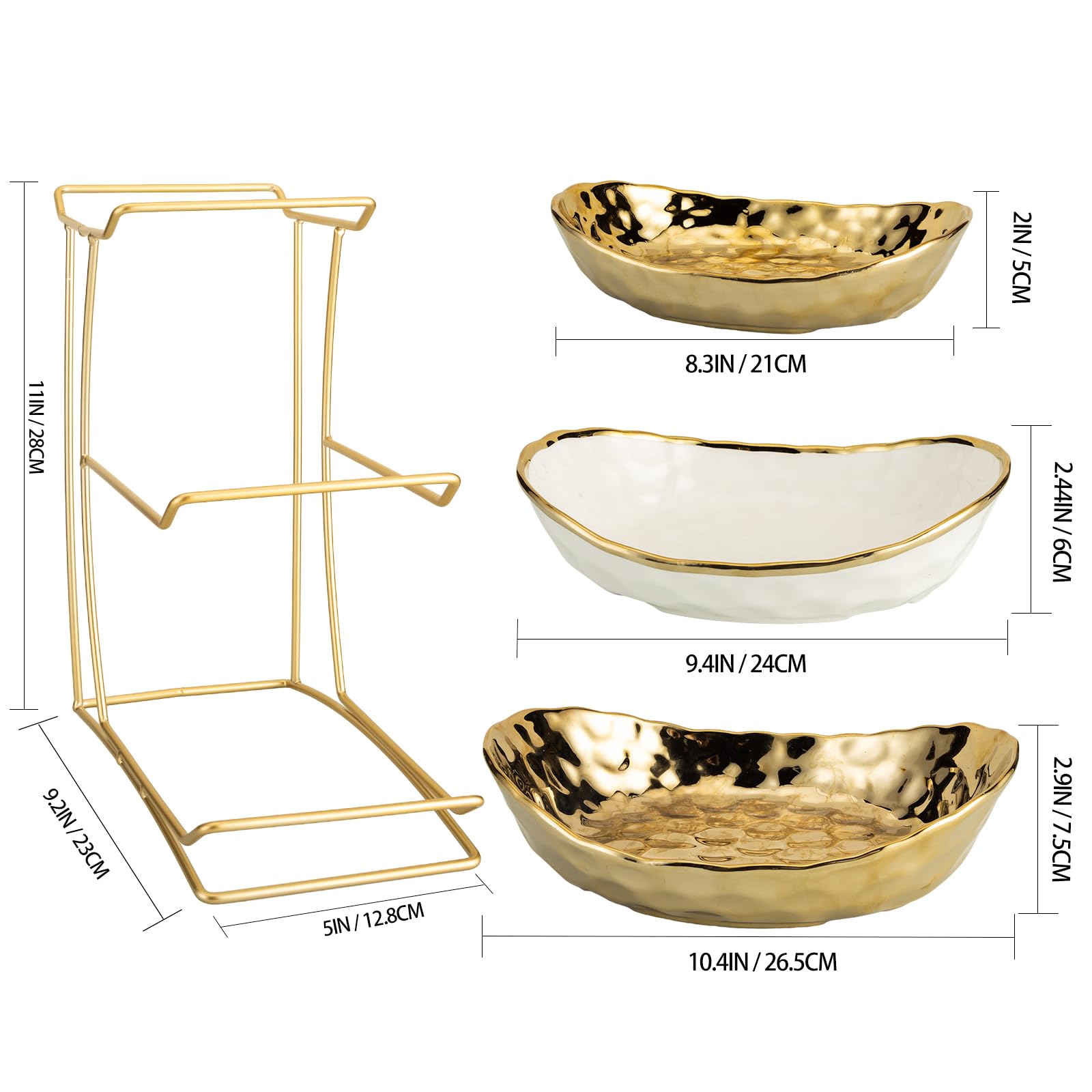 YYW three-tier fruit rack enhances elegant kitchen decor while offering practical storage.