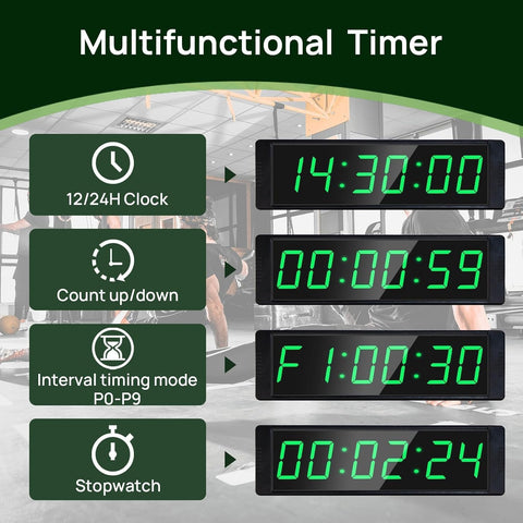 YZ Gym Timer Clock digits display for precise timing during workouts.