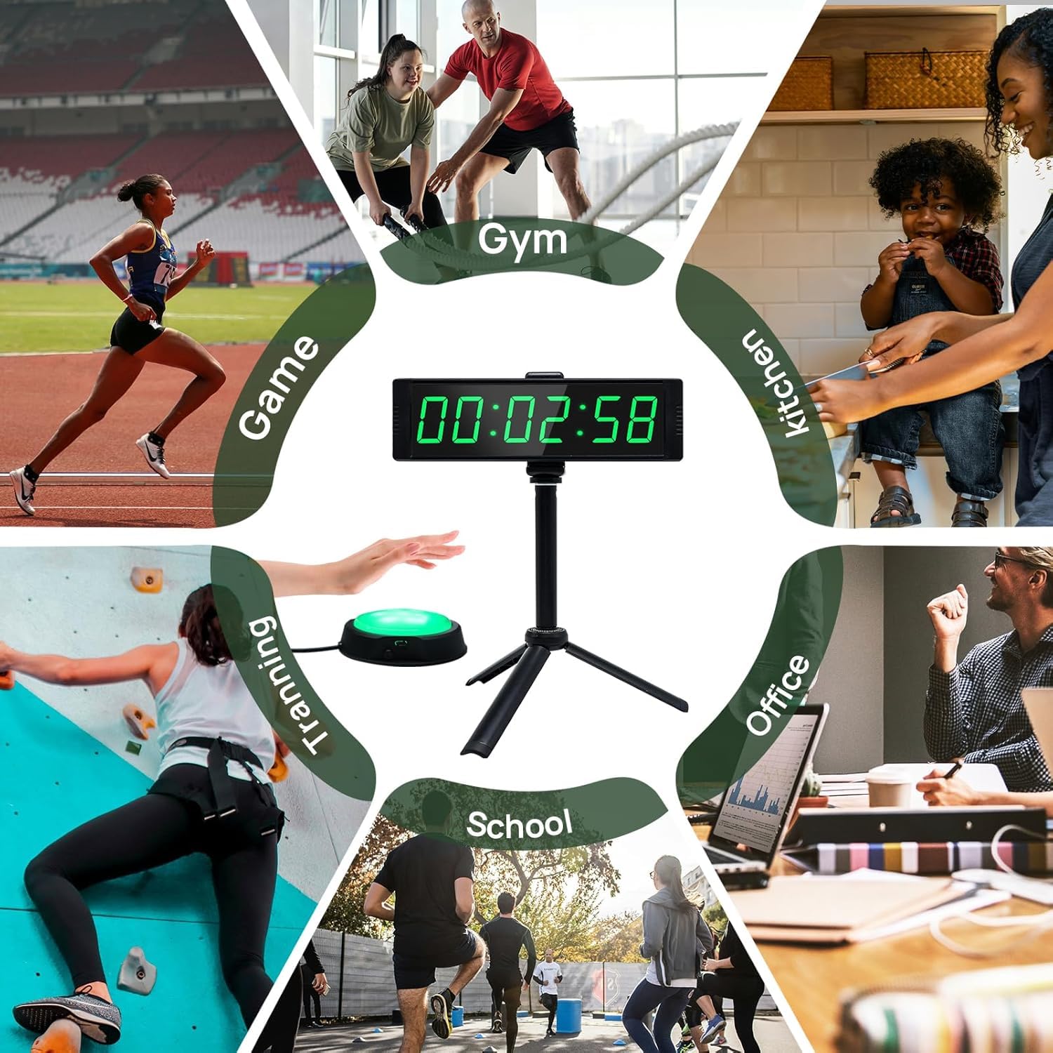 YZ Gym Timer Clock portable size fits in a gym bag.