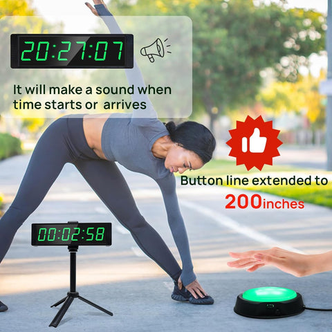 YZ Gym Timer Clock with stand and controls for quick workouts.
