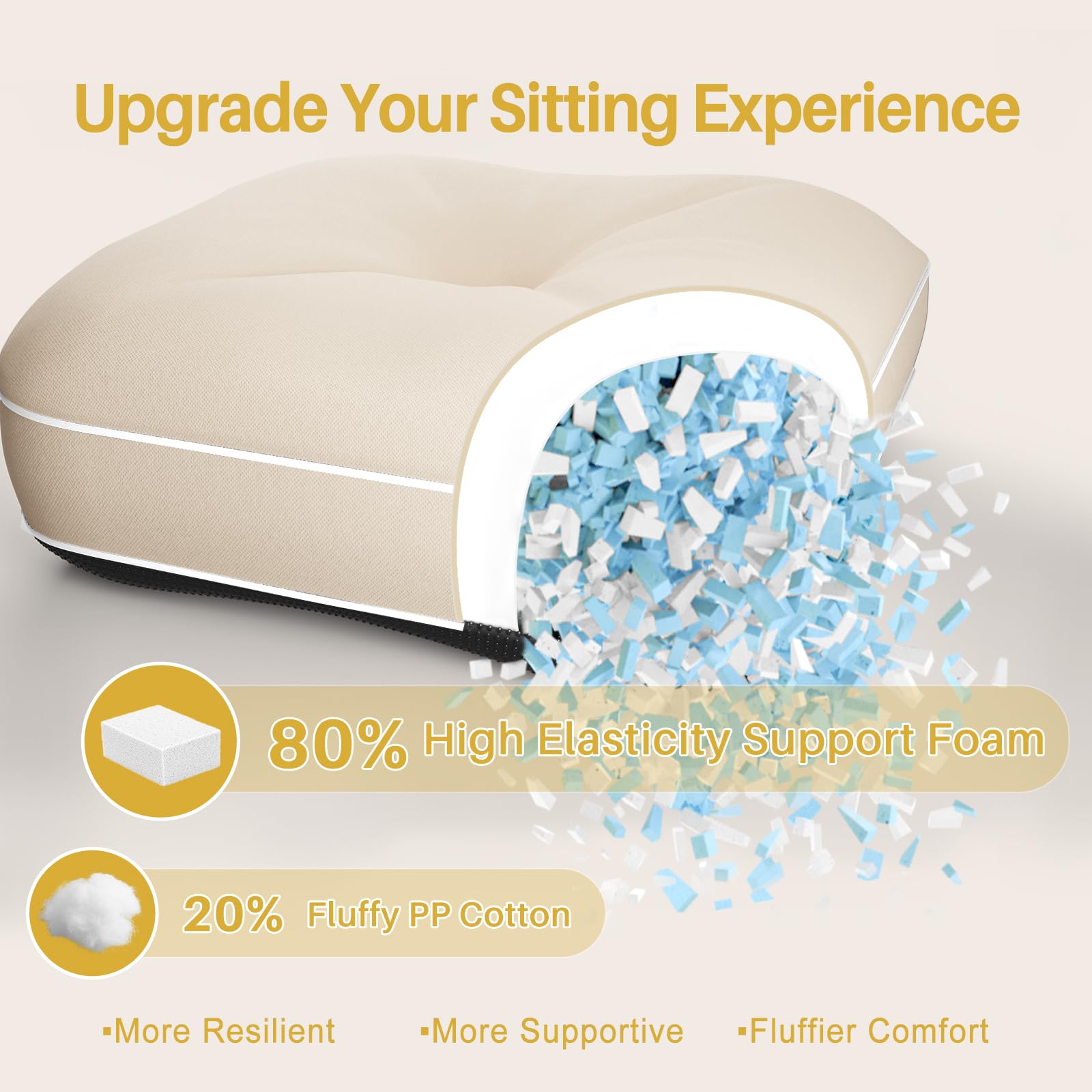 YZ HOME non-slip bottom cushion keeps chairs stable indoors and outdoors