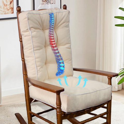 YZ HOME rocking chair seat cushion 17x17x5 provides ergonomic support for comfy seating