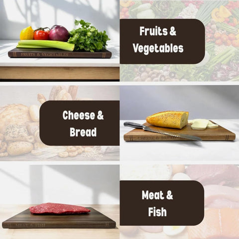 YZJSGOOD meat and fish board highlighting safe prep and cross-contact awareness.