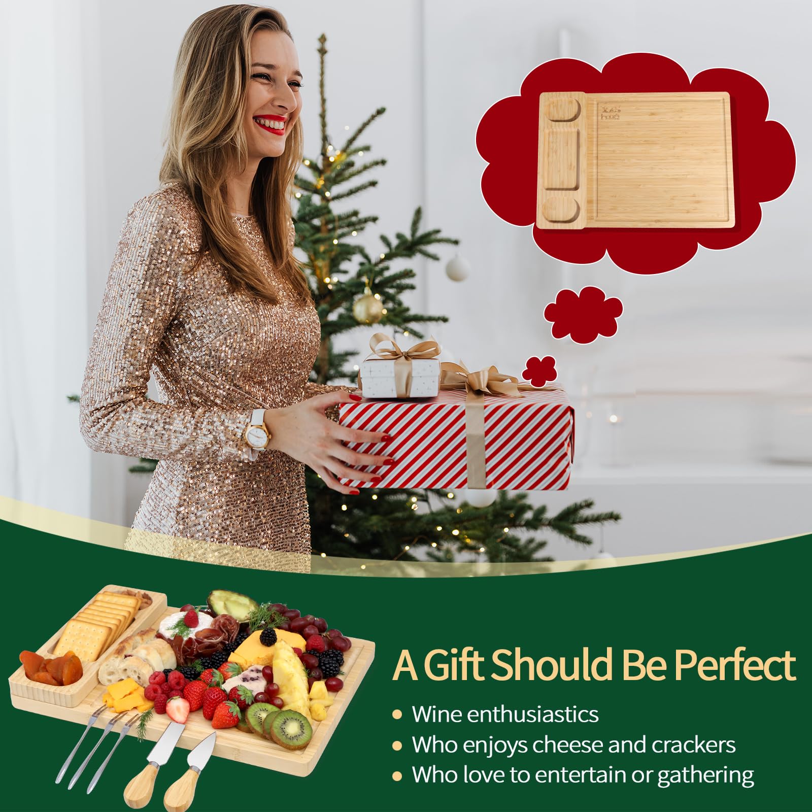 YZS Housm gift-ready charcuterie board ideal for weddings and housewarmings.