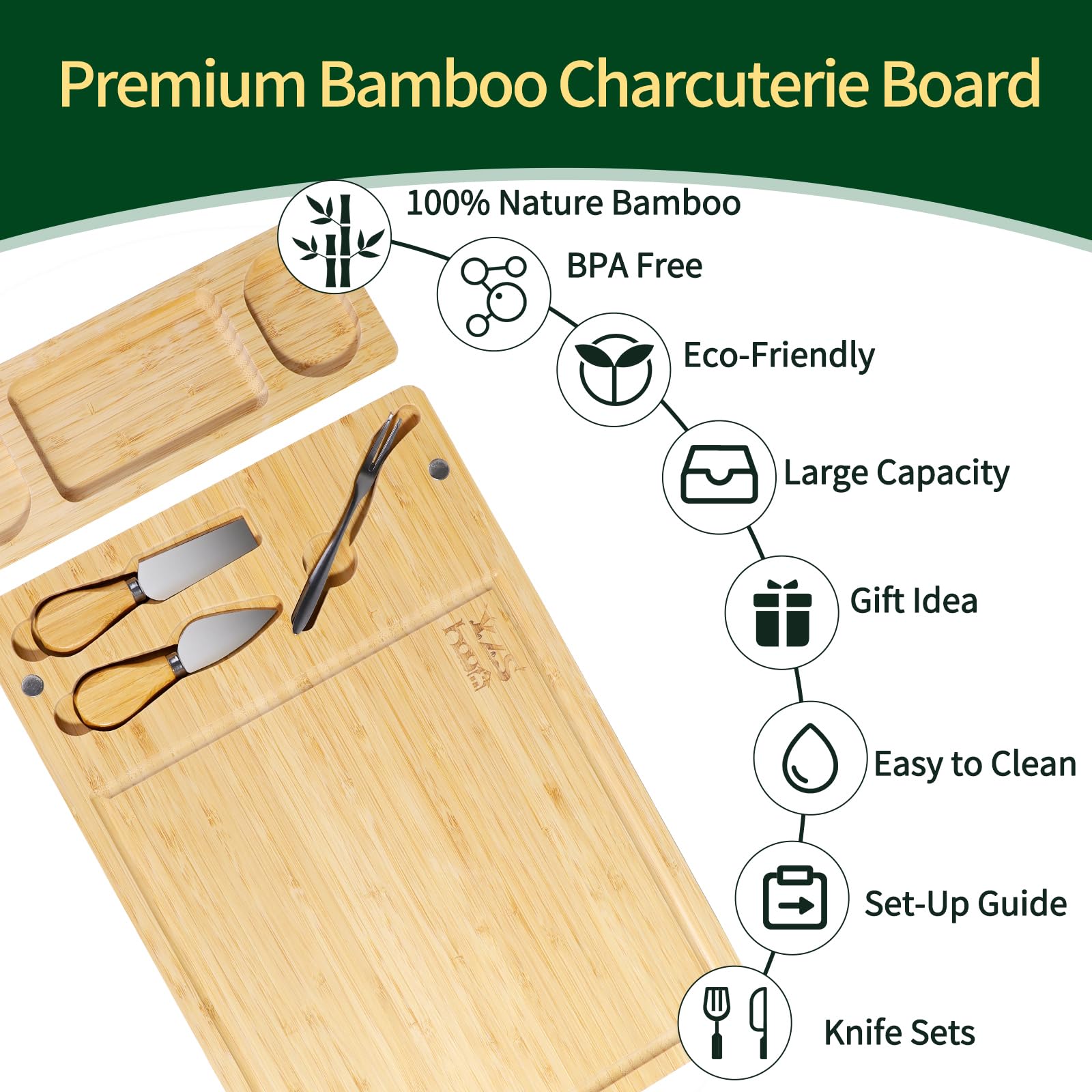 YZS Housm non-slip tabs underneath keep board stable on any surface.