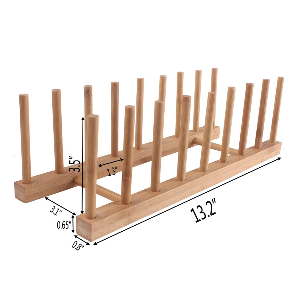 Z ZICOME bamboo dish rack assembly shows simple four-piece setup for quick assembly.