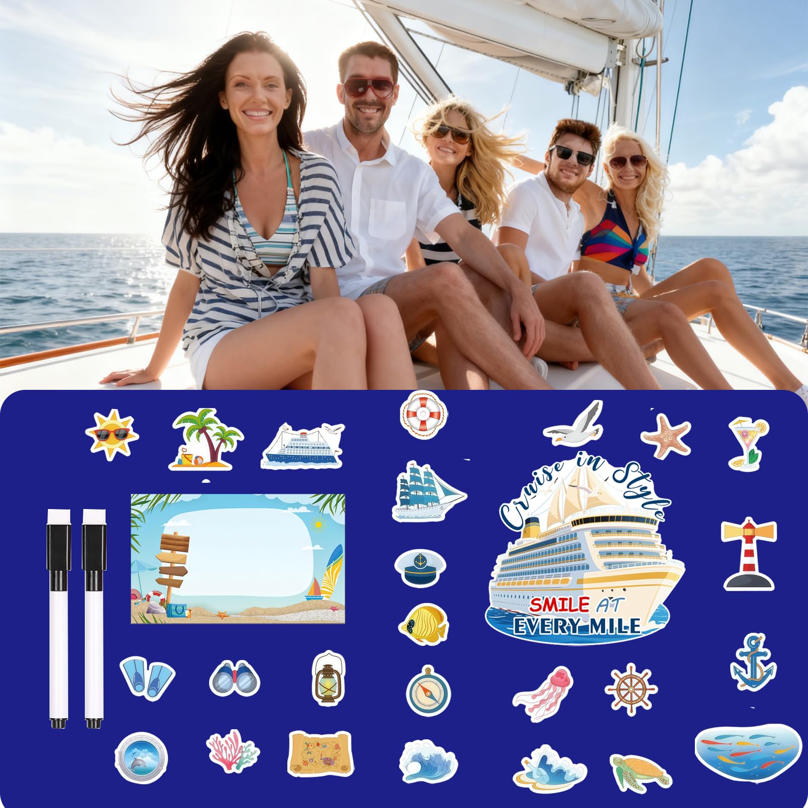 Zaardend 27-piece set keeps doors recognizable in long cruise hallways