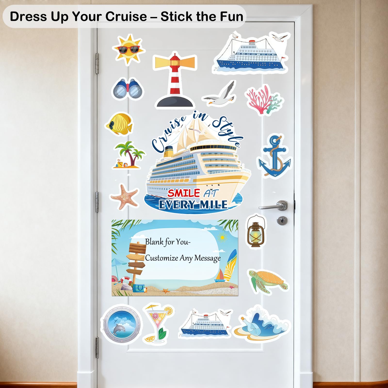 Zaardend door signs decor for cabin doors highlights cruise fun and quick spotting