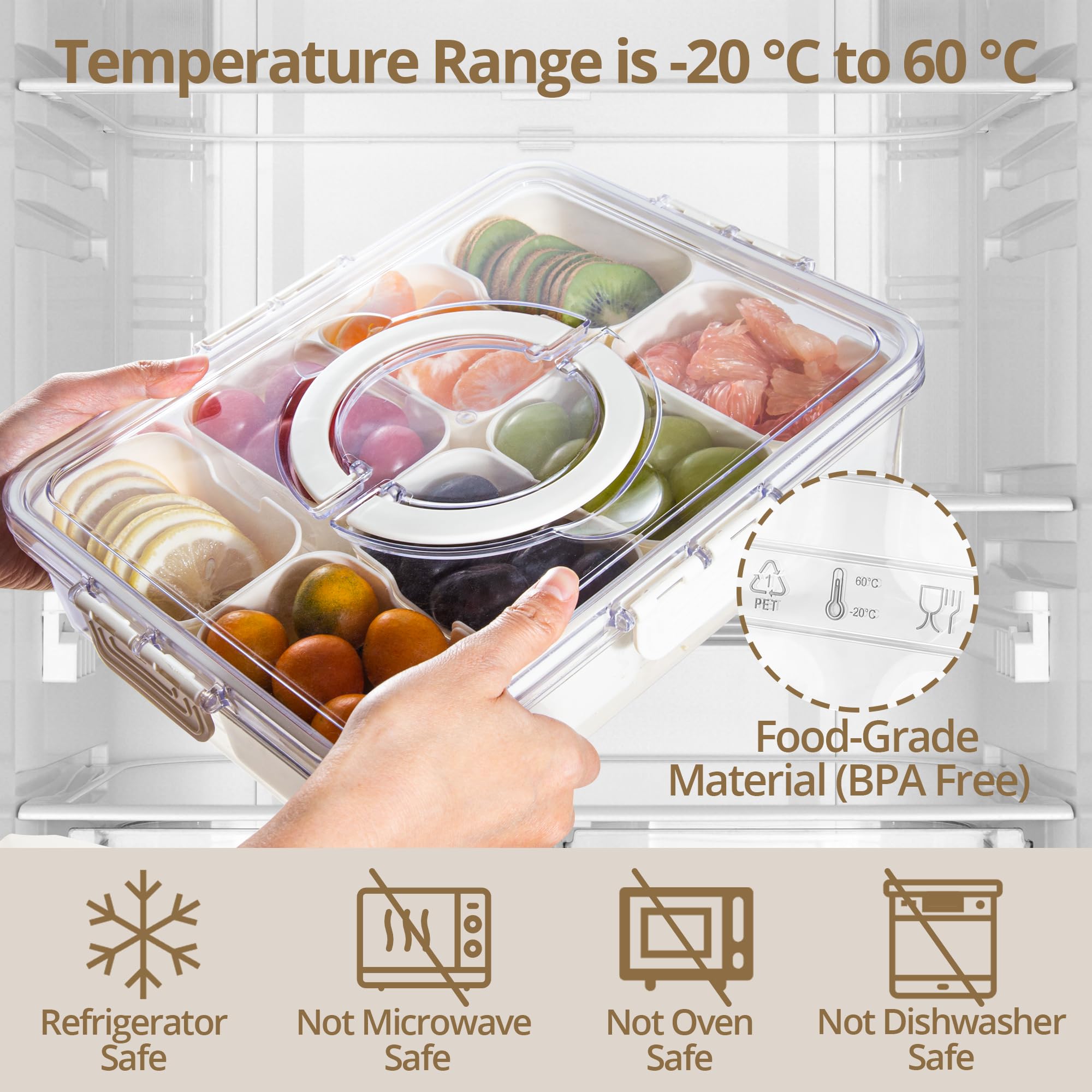 Zaboro Snackle Box lid showing airtight seal and clear visibility