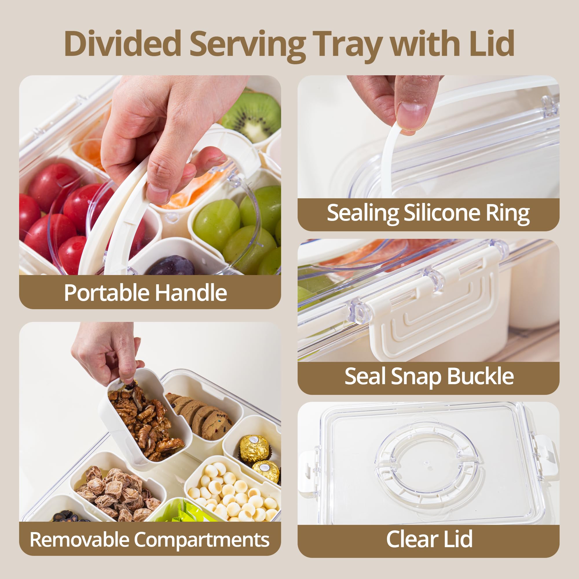 Zaboro Snackle Box portable handle for easy transport