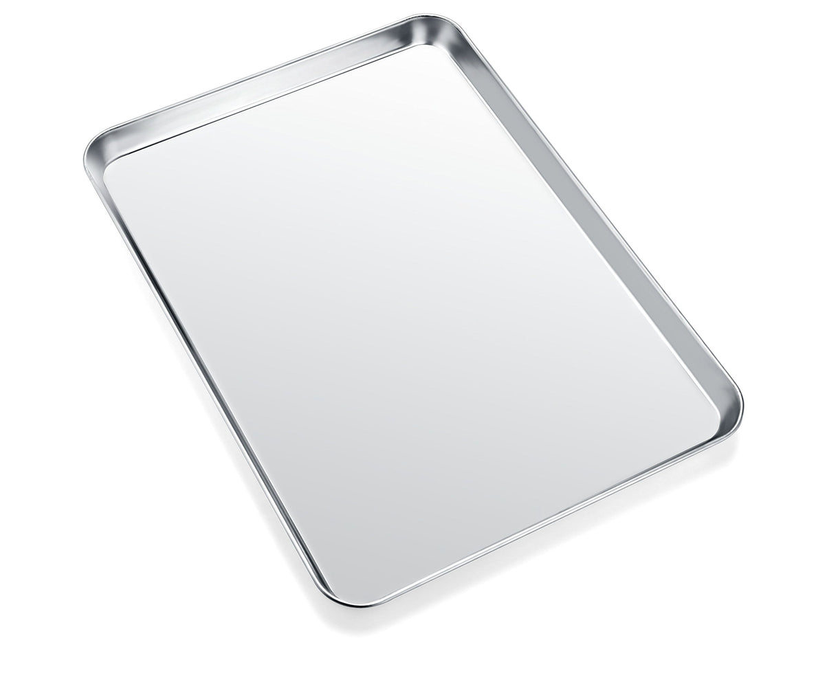 Zacfton cookie sheet with mirror finish for easy nonstick release