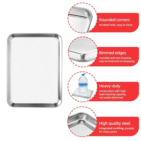 Zacfton rolled-edge baking sheet with flat bottom for stable baking