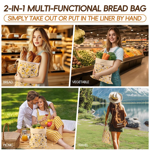 Zackoo bread bag offers a sustainable, multiuse shopping option over disposable plastic bags.