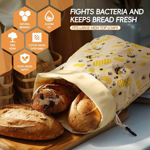 Removable lining of Zackoo bread bag enables easy replacement and ongoing freshness.