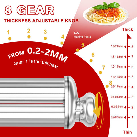 ZACME pasta attachment fettuccine cutter for classic ribbons