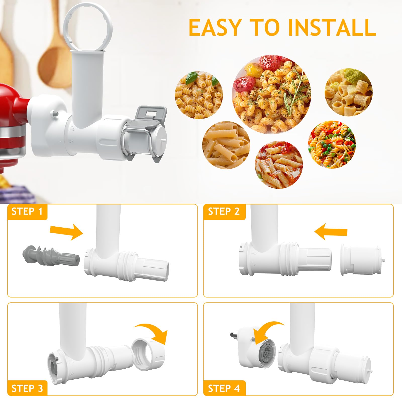ZACME pasta maker attachment small macaroni outlet for KitchenAid mini shapes