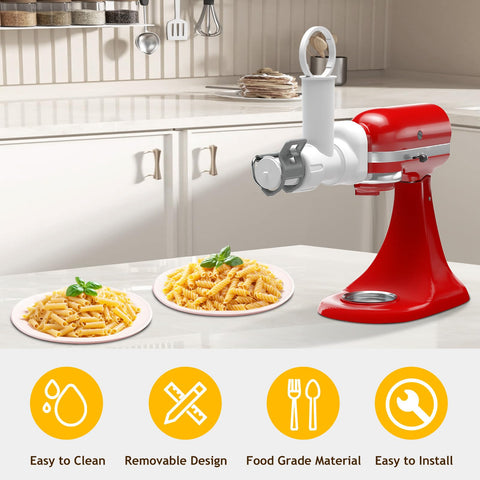ZACME pasta maker attachment three-sided noodles outlet for KitchenAid versatility