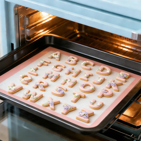 ZADE 3-inch cutters shown in action on dough for bright letter shapes.
