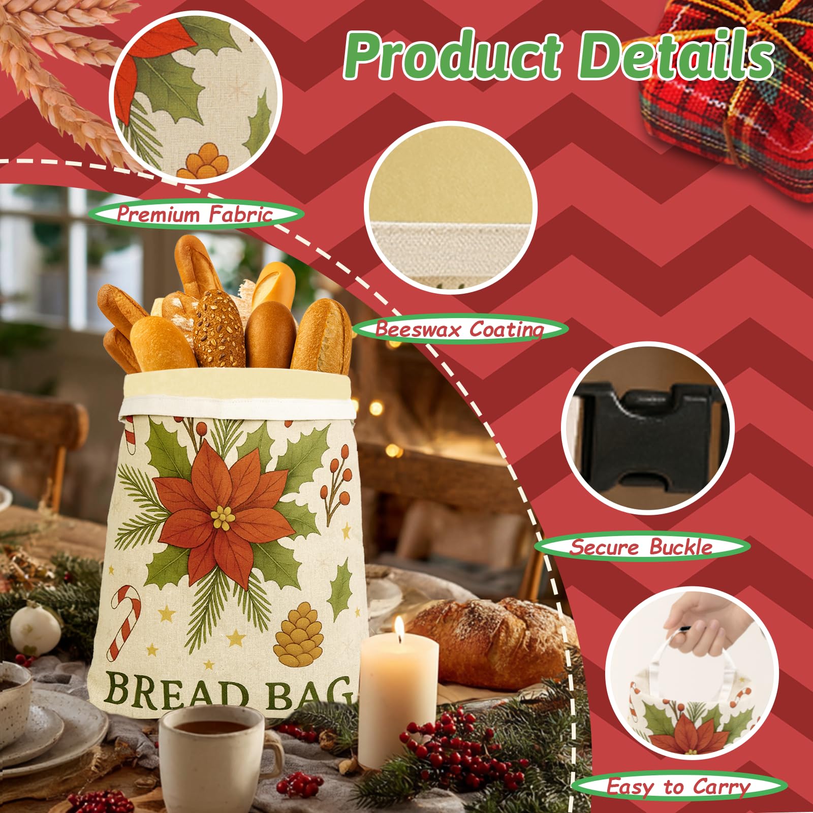 Zadoreck reusable bread bag preserves crust and crumb texture for homemade loaves.