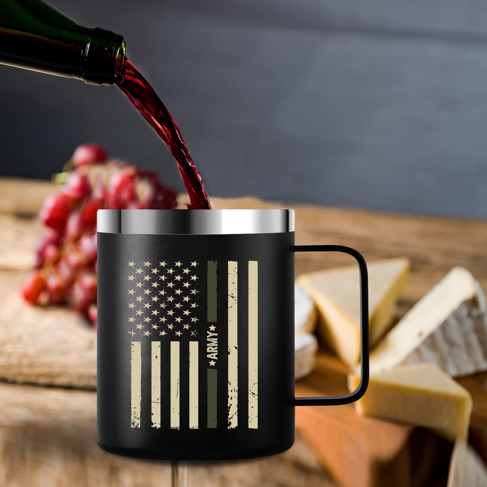 ZAHUOMUG Fathers Day mug, veteran design for reliable coffee on busy mornings.