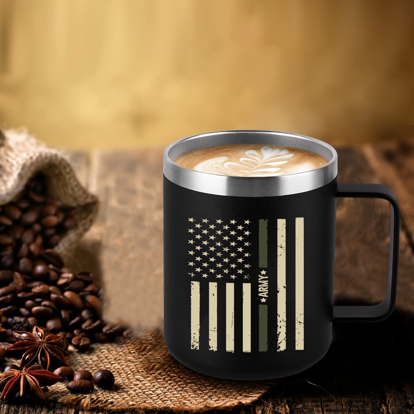 ZAHUOMUG retirement soldier mug with rugged 12oz insulated design.