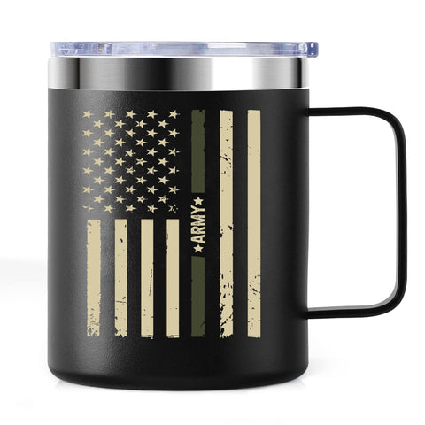 ZAHUOMUG 12oz stainless steel mug for durable daily coffee on the go.