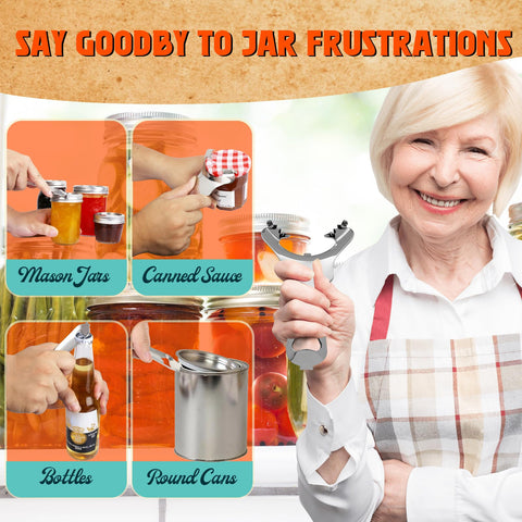 Zakdbbry extra-long handle eases jar handling.