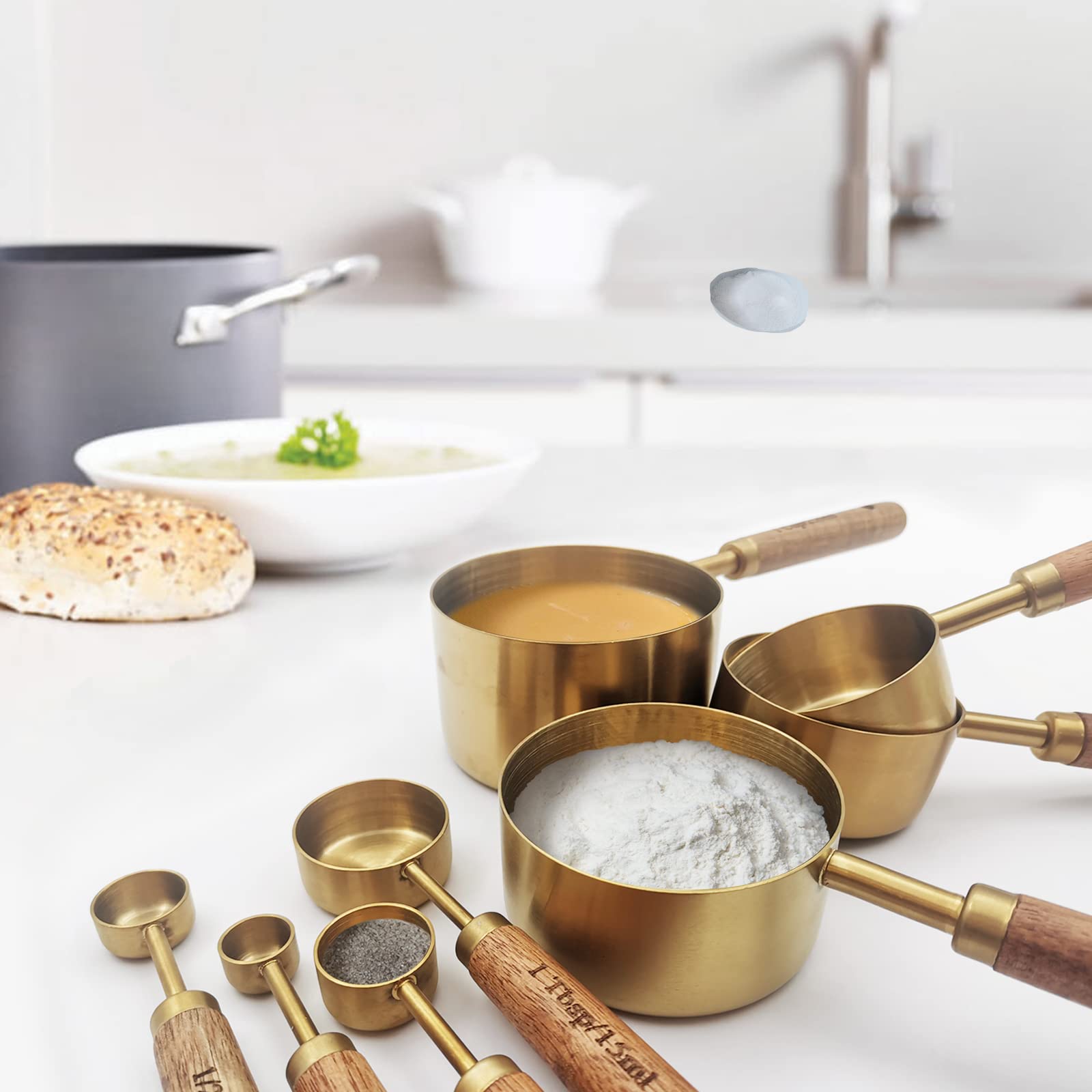 Zalaxt gold measuring cups 1-3 cup 80 ml for accurate prep