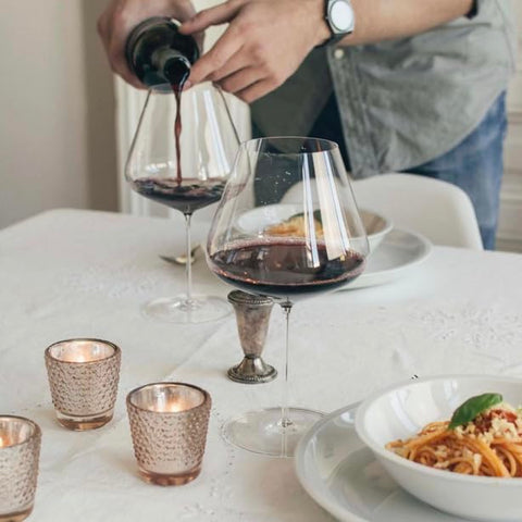 Zalto Denk'Art Burgundy red wine glass long stem adds elegance and balance.