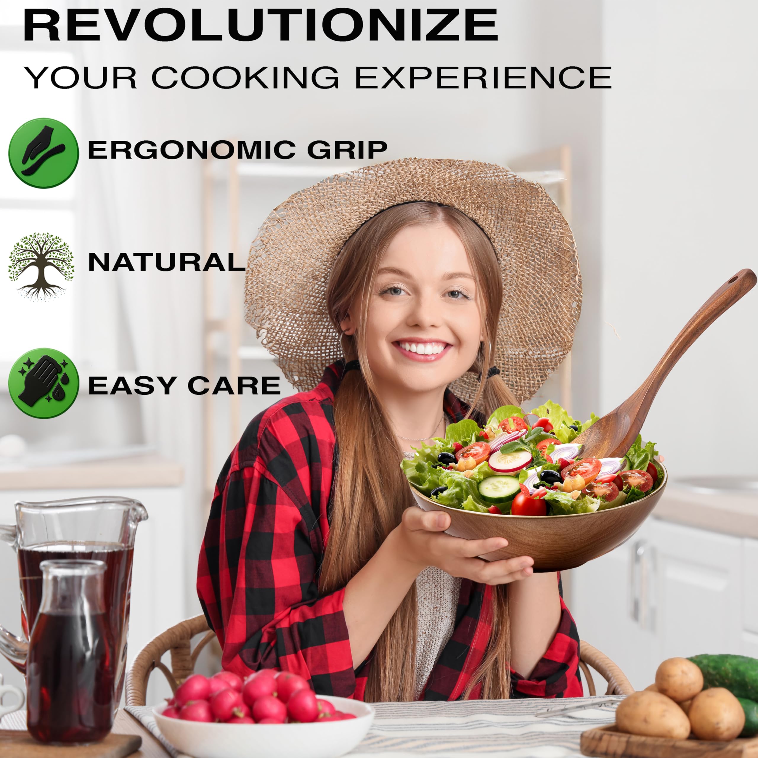 Z&YOU salad spoon for easy mixing and plating
