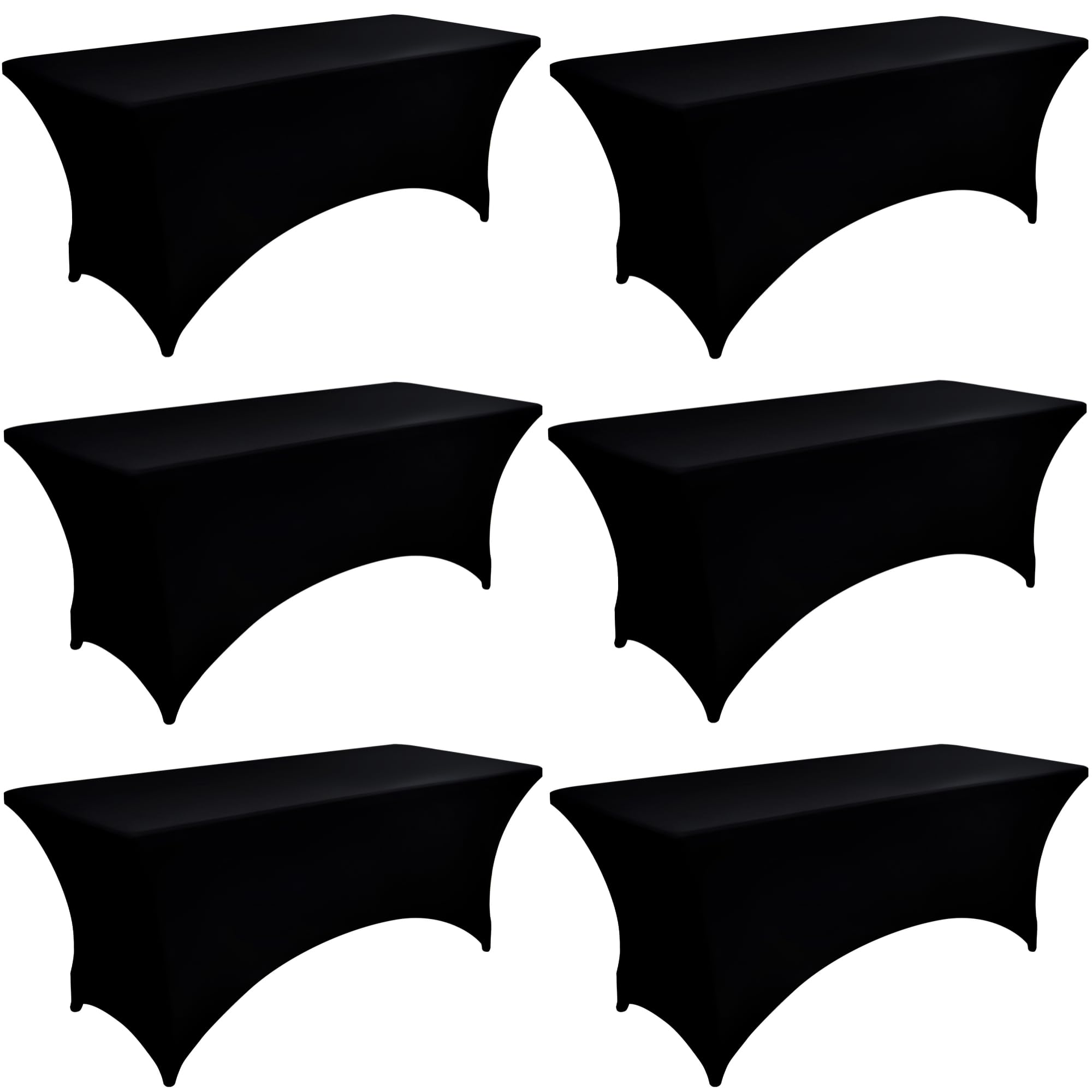 ZarzaaSik 6ft black spandex table cover for a seamless professional setup at events
