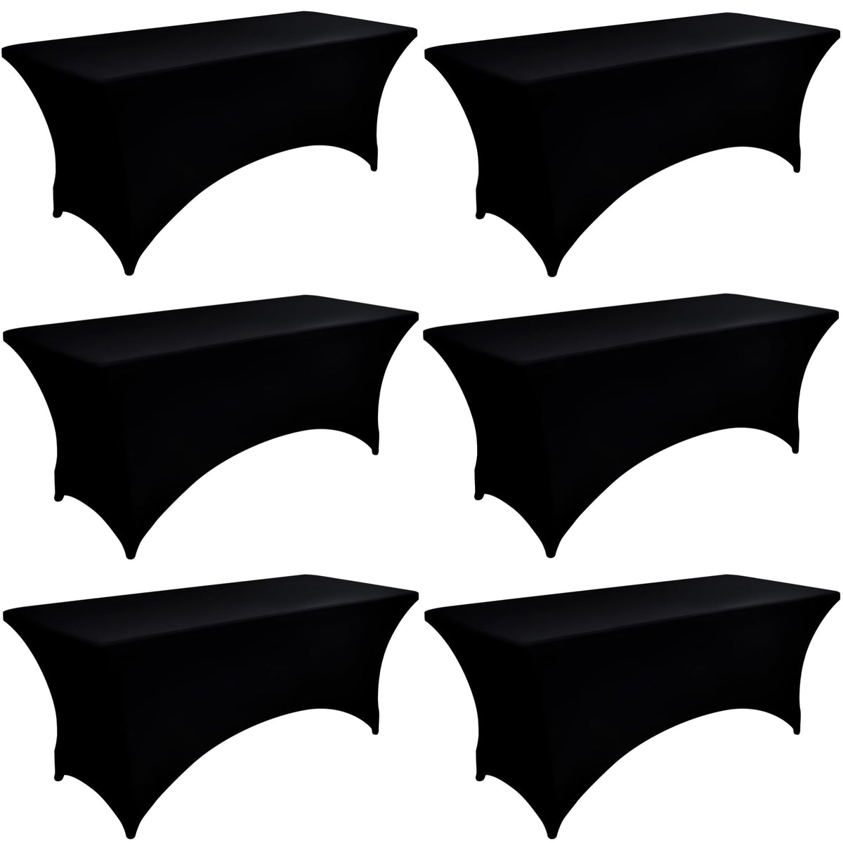 ZarzaaSik 6ft black spandex table cover for a seamless professional setup at events