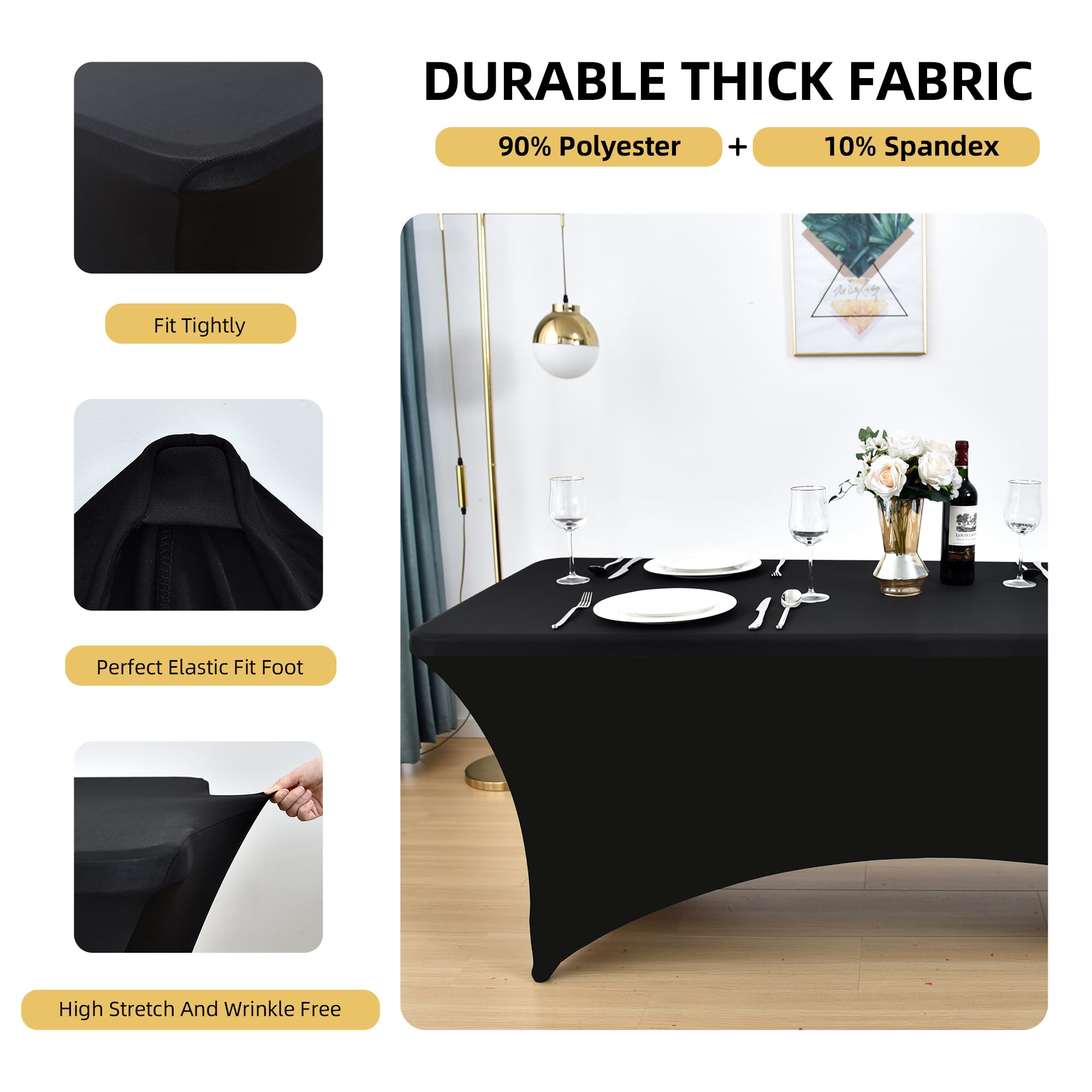 ZarzaaSik table cover with four leg pockets keeps legs protected and secure