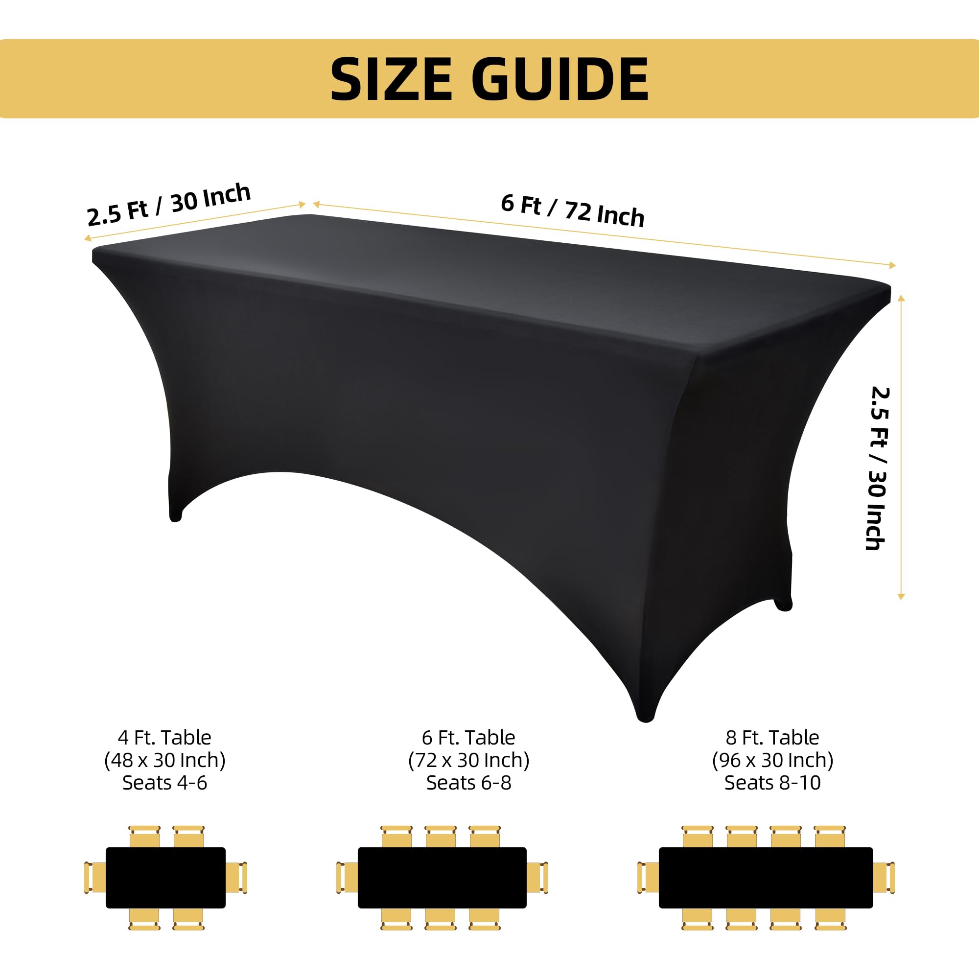 ZarzaaSik 6ft rectangle table setup showing quick, secure installation