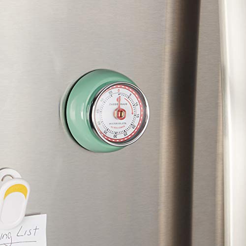 Zassenhaus magnetic timer on fridge keeps track of meals and study sessions.