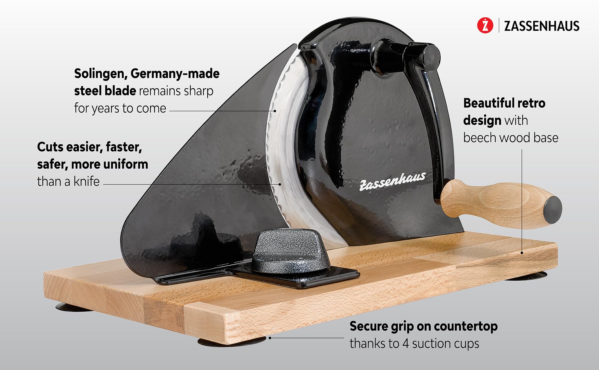 Zassenhaus bread slicer Solingen blade for clean cuts