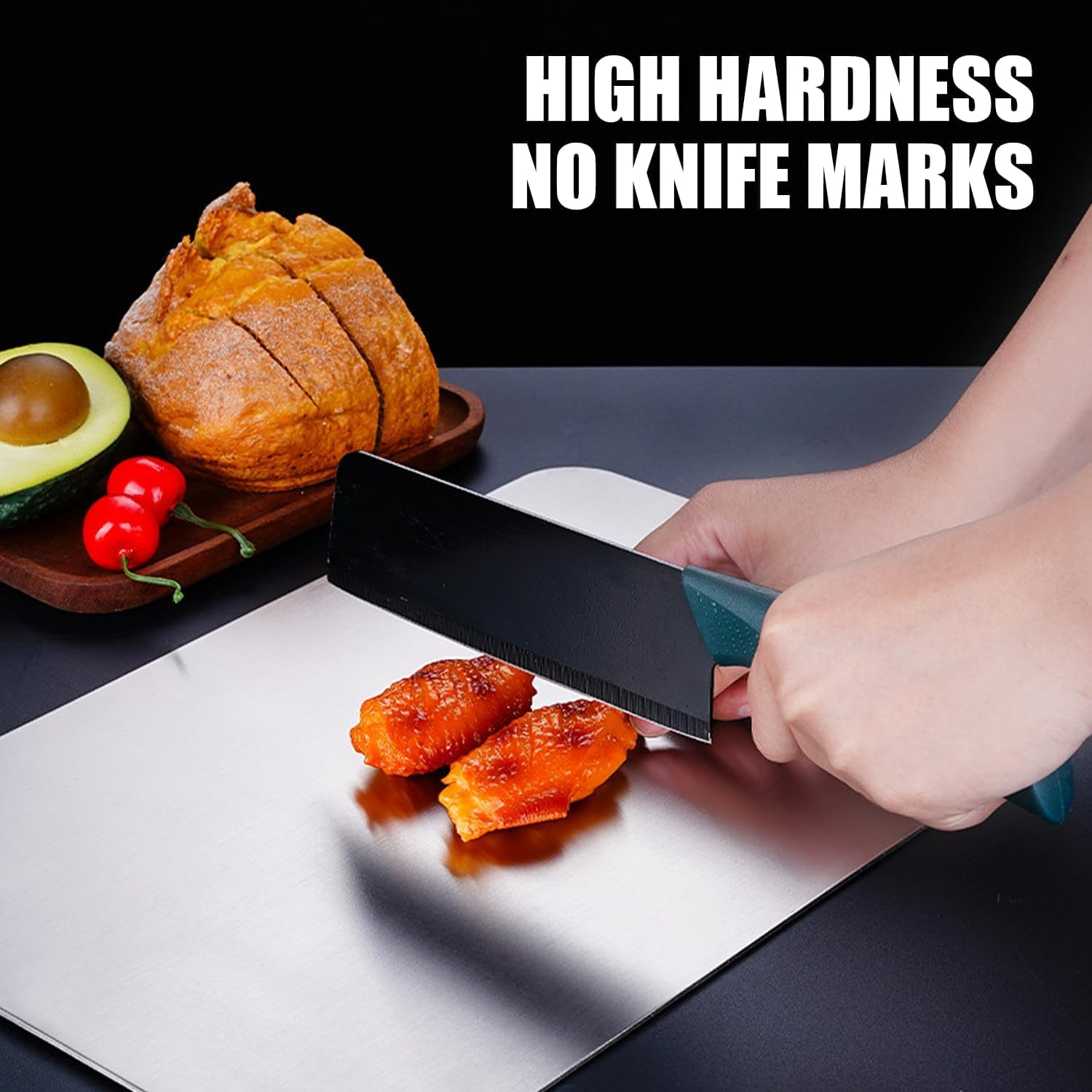 Zaucet titanium cutting board durable surface resists grooves and cuts