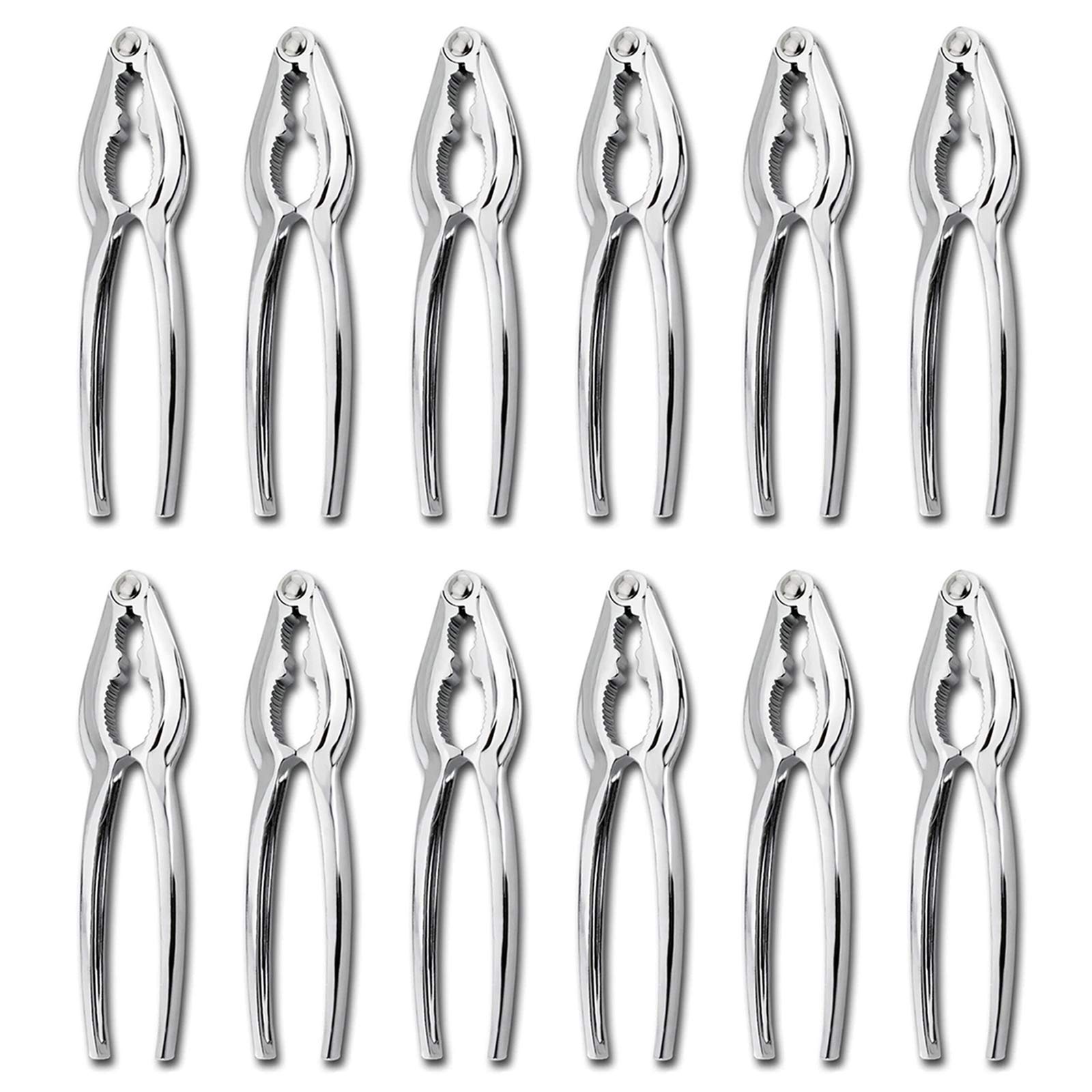 ZAUGONTW crab crackers 12-piece set; compact tools for easy shell cracking.
