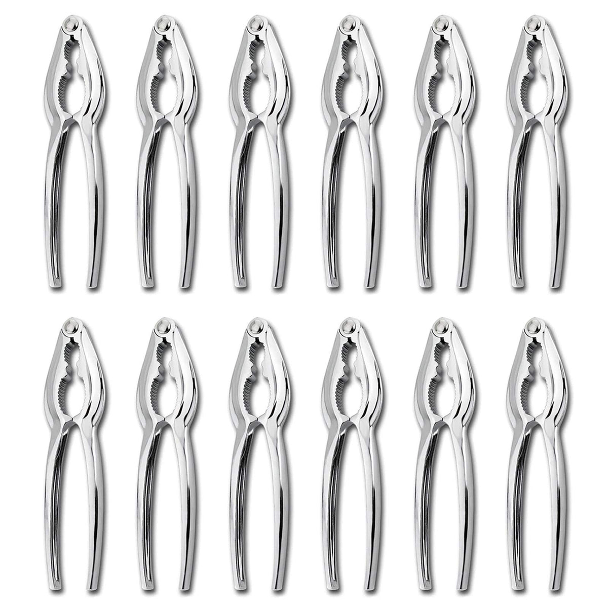 ZAUGONTW crab crackers 12-piece set; compact tools for easy shell cracking.