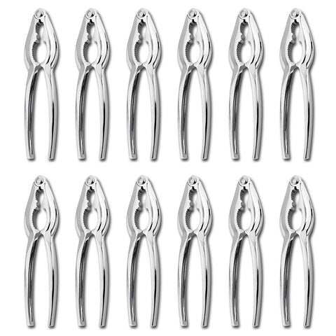 ZAUGONTW crab crackers 12-piece set; compact tools for easy shell cracking.