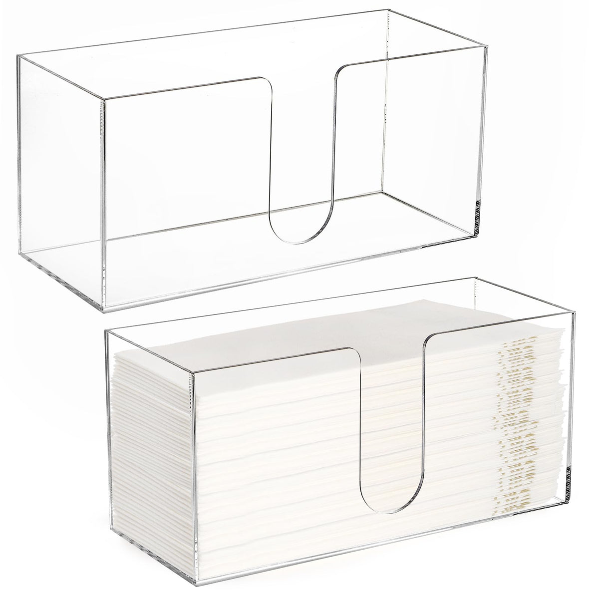 ZAVOOS acrylic towel holder front view, easy grab