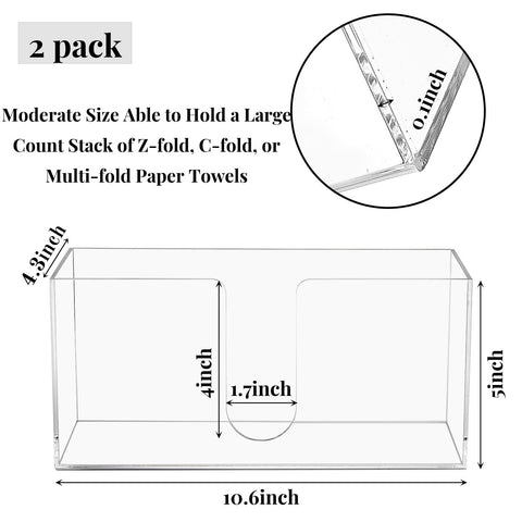 ZAVOOS acrylic towel holder side view, compact and sturdy