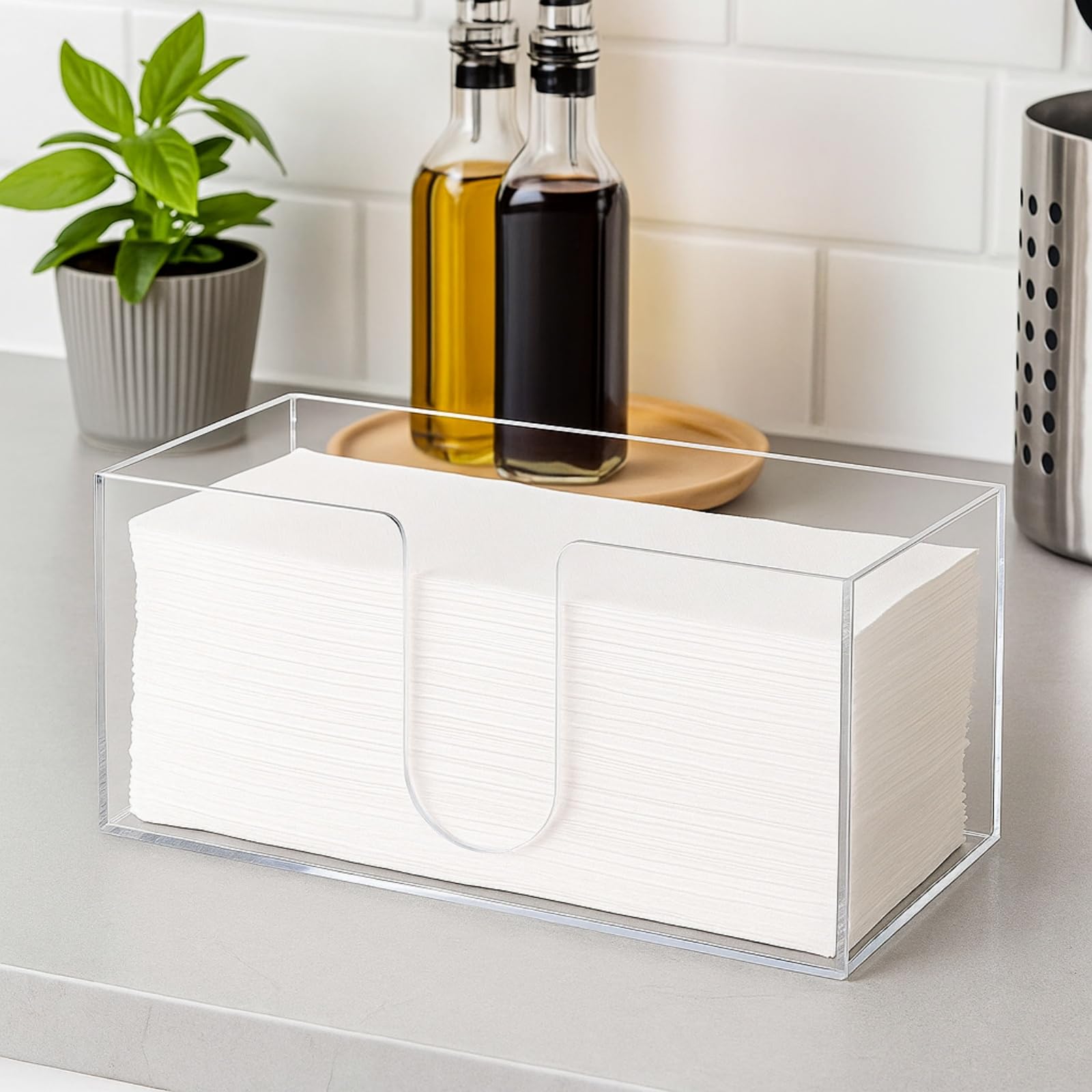 ZAVOOS bathroom towel holder, transparent acrylic, organized