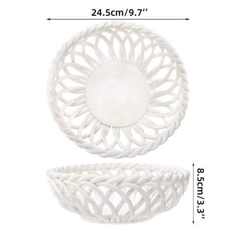 ZAVOOS ceramic fruit bowl with glazed finish adds shine and easy cleaning