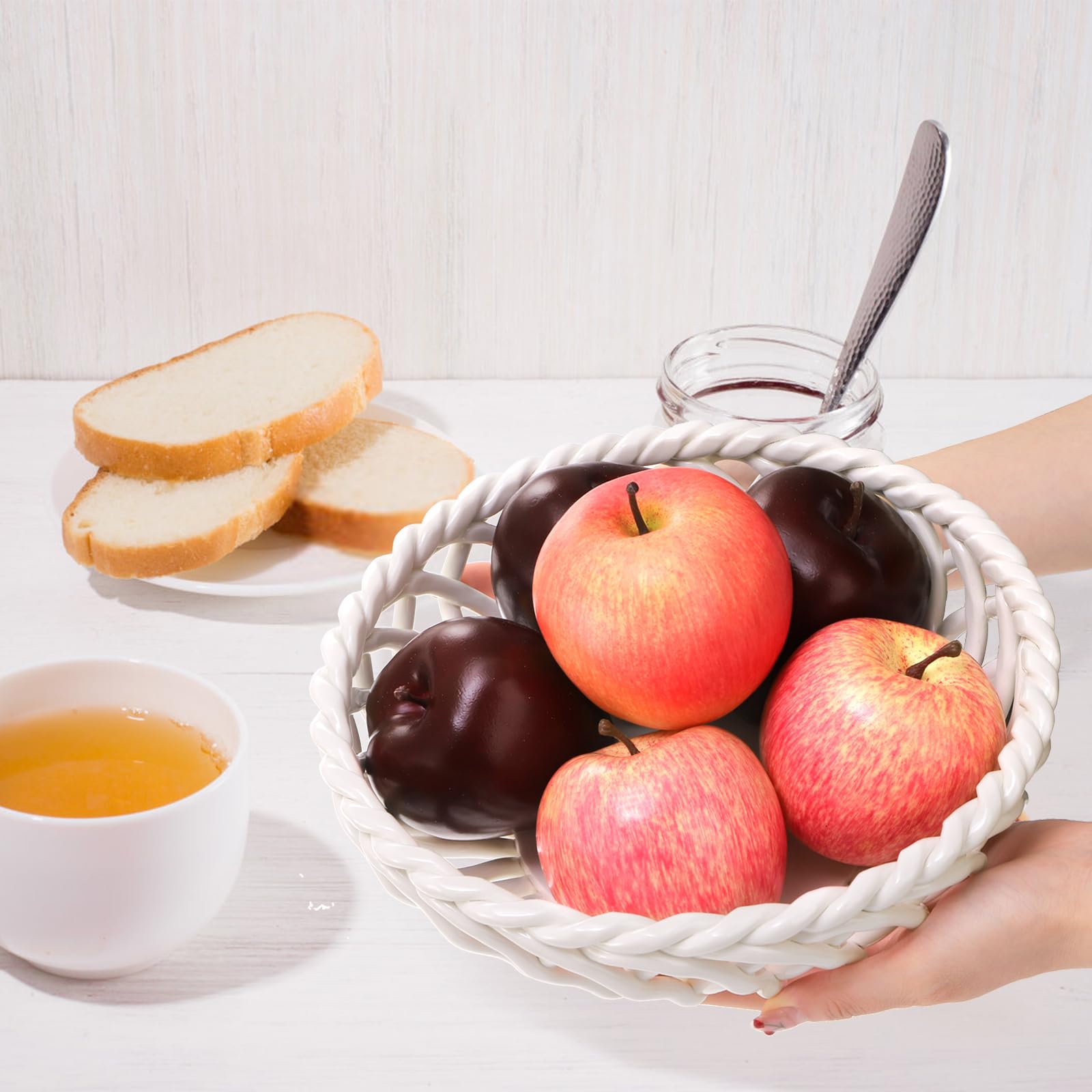 ZAVOOS ceramic fruit bowl on kitchen counter complements decor