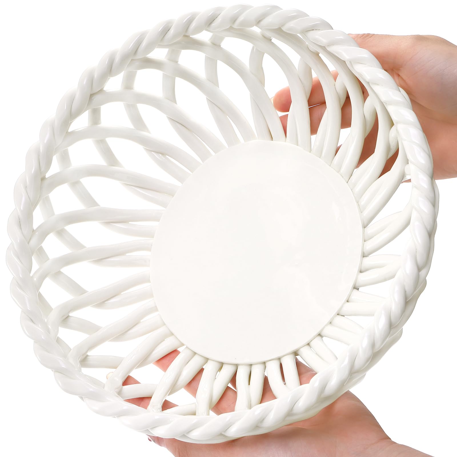 ZAVOOS ceramic fruit bowl round shape enhances countertop display