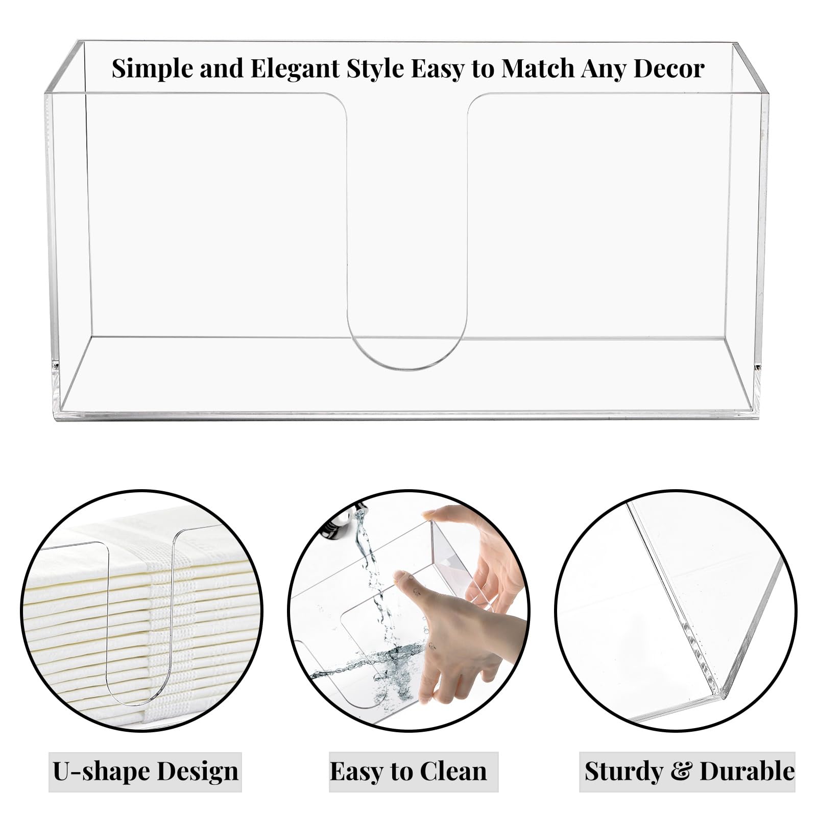 ZAVOOS clear towel holder in kitchen for tidy counters