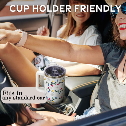 Zbnisiw 40 oz tumbler fits most car cup holders for on-the-go use